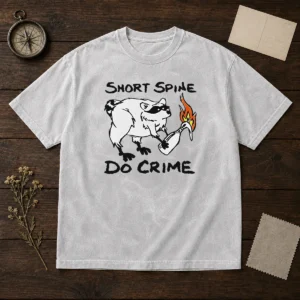 Top Raccoon Short Spine Do Crime Washed T-Shirt