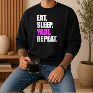 Funny Eat Sleep Yaoi Repeat Anime Manga Otaku Sweater