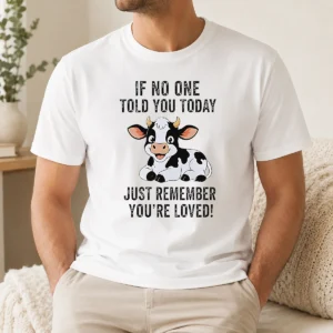 Funny Nice Cow If No One Told You Today Just Remember You'Re Loved