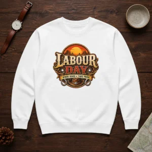 Funny Western Labour Day Work Hard Take Pride Cowboy Sweater