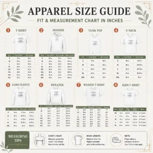 Size chart for Official If You Dont Believe In Angels You Didnt Hear Lizzy Mcalpine Sing with measurements in inches and cm to help choose the right fit
