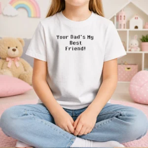 Official Your Dad Is My Best Friend Pixel Kids T-Shirt