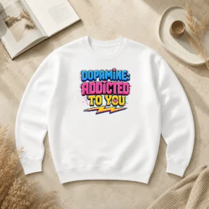 Pretty Official Dopamine Addicted To You Pixel Love Sweater