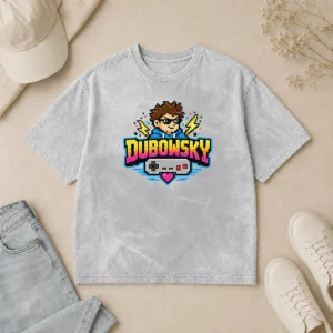 Good Hot Dubowsky Pixel Art Gamer Controller Retro Logo Washed T-Shirt