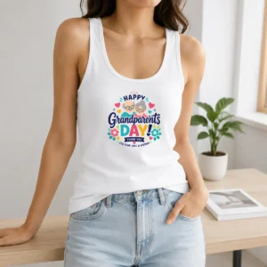 Hot Happy Grandparents Day Floral Love Wisdom Cute Tank Top
