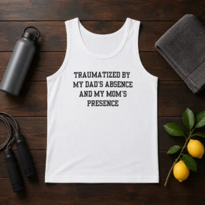 Funny Traumatized By My Dad'S Absence And My Mom'S Presence Tank Top