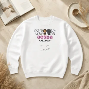 Official Aespa X Baby Milo A Bathing Ape Signature Sweater