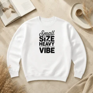 Pretty Good Small In Size But Heavy On The Vibe Funny Quote Sweater
