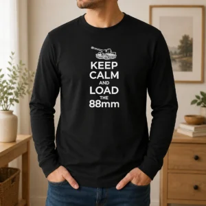Happy Pretty Keep Calm And Load The 88mm Tank World War II Long Sleeve Shirt