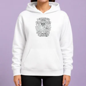 Nice Top Brain Eater Splash Zone Line Art Hoodie