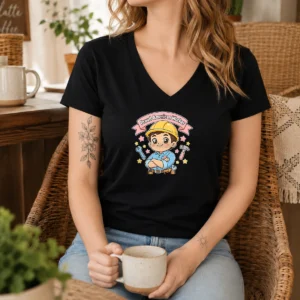 Hot Labour Day Proud American Worker Kawaii V-Neck Shirt