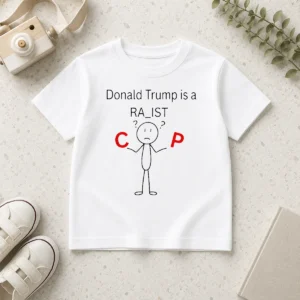 Happy Funny Donald Trump Is A Racist Cop Political Satire Kids T-Shirt