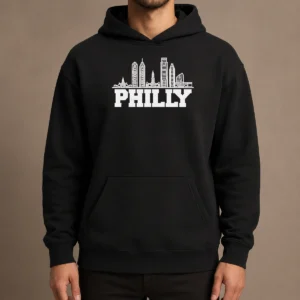Funny Official Philly Skyline Apparel Philadelphia City Silhouette Hoodie