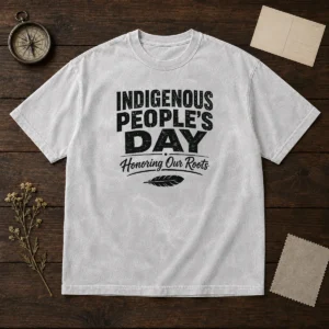 Nice Indigenous Peoples Day Pride Silhouette (2) Washed T-Shirt