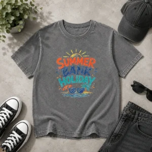 Hot Sketch Summer Bank Holiday Beach Sunglasses Palm Washed T-Shirt