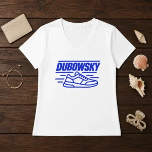 Hot Dubowsky Sneaker Speed Lines Minimalist Logo V-Neck Shirt