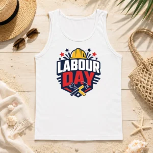 Pretty Bold Shield Badge Labour Day Construction Tools Tank Top