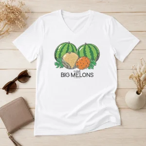 Awesome Original Watermelon Cantaloupe Kiwano Fruit I Love Big Melons Threadheads Studios V-Neck Shirt