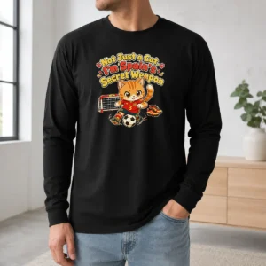 Premium Spain Soccer Cat Meme Funny Soccer Kawaii Long Sleeve Shirt