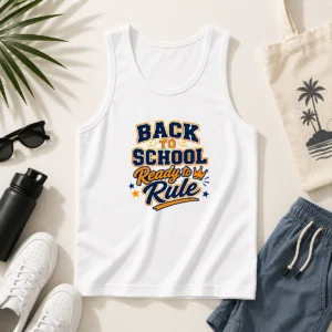 Pretty Back To School Vector Typography Ready To Rule Tank Top
