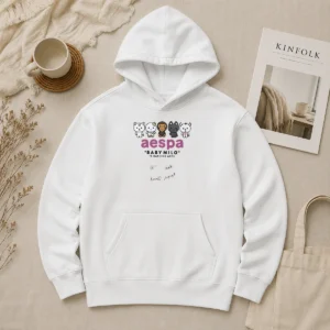 Official Aespa X Baby Milo A Bathing Ape Signature Hoodie