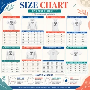 Size chart for Hot Nice Pass The Chicken And Listen Foodie with measurements in inches and cm to help choose the right fit