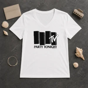 Nice Funny MTV Party Tonight 1981 Music Television V-Neck Shirt