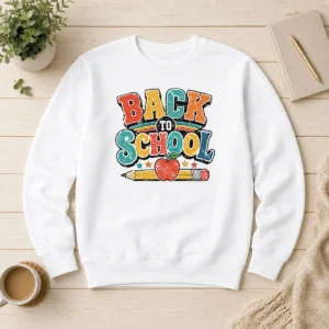 Nice Funny Retro Vintage Back To School Apple Pencil Sweater