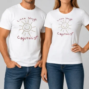 Awesome Top Late Stage Capitalism Smiley Face Political Satire