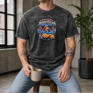 Premium American Labour Day Proud Worker Y2K6 Washed T-Shirt