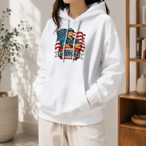 Hot Awesome Labour Day Proud American Worker Comic Hoodie