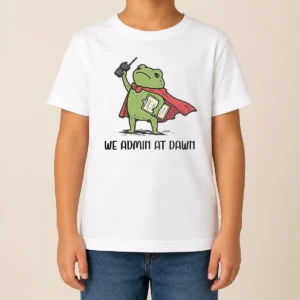 Nice Good We Admin At Dawn Assistant Principal Frog Kids T-Shirt