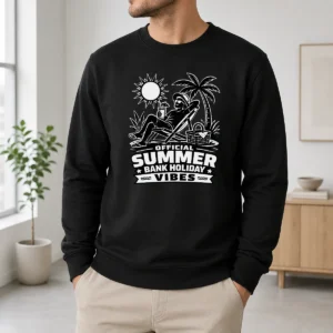 Funny Original Summer Bank Holiday Vibes Silhouette Sweater