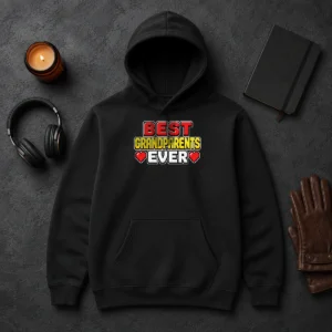 Hot Good Best Grandparents Ever Pixel Heartfelt Hoodie