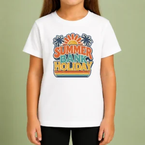 Good Hot Vintage Retro Summer Bank Holiday Palm Sunburst Kids T-Shirt