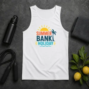 Nice Hot Minimalist Flat Summer Bank Holiday Sun Palm Wave Tank Top