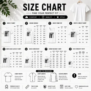 Size chart for Hot Cj Mccollum Bustin It Nightly with measurements in inches and cm to help choose the right fit