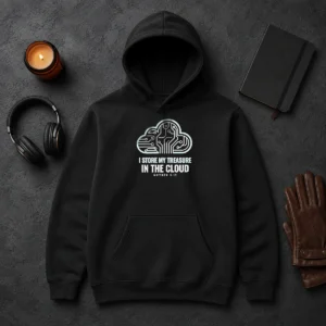 Awesome I Store My Treasure In The Cloud Matthew 6 19 Hoodie
