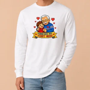 Perfect Pretty Grandparents Day Pixel Forever My First Hero Long Sleeve Shirt