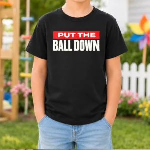 Nice Put The Ball Down Football Sports Motivation Kids T-Shirt