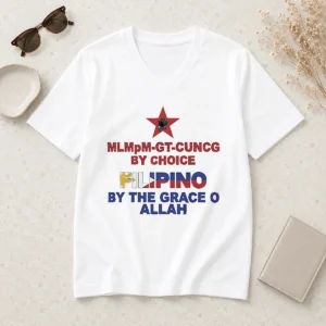Hot Awesome Filipino By The Grace Of Allah And Mlmpm GT CUNCG By Choice V-Neck Shirt