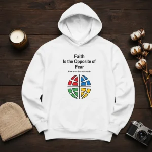 Funny Faith Is The Opposite Of Fear Motivational Quote Apparel Hoodie