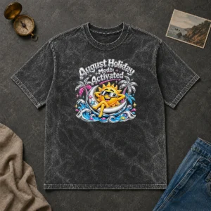Original August Holiday Y2K For Summer Vibes Washed T-Shirt