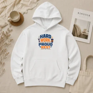 Happy Nice Labour Day Hard Work Pride Typography Hoodie