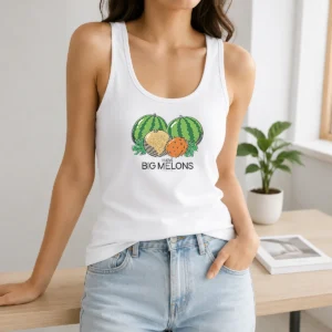 Hot Watermelon Cantaloupe Kiwano Fruit I Love Big Melons Threadheads Studios Tank Top