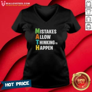 Premium Math Allow Thinking To Happen V-Neck Shirt
