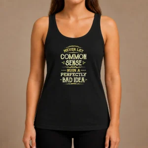 Funny Nice Never Let Common Sense Ruin A Perfectly Bad Idea Tank Top
