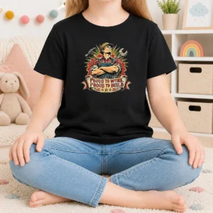 Original Vintage Labour Day Proud Worker Graphic Kids T-Shirt