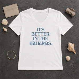 Hot Original It'S Better In The Bahamas Travel Vacation V-Neck Shirt