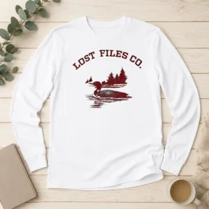 Pretty Loon Bird On Lake Forest Lost Files Co Long Sleeve Shirt